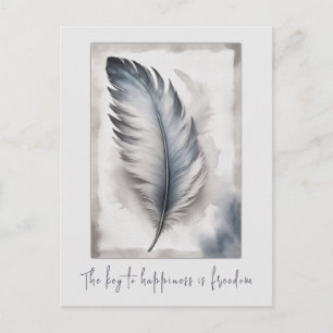 Feder Vogelfeder Freiheit Freedom Karte Postkarte Postcard