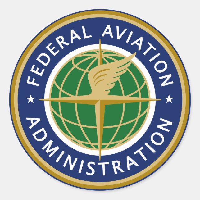 Federal Aviation Administration FAA Classic Round Sticker (Front)