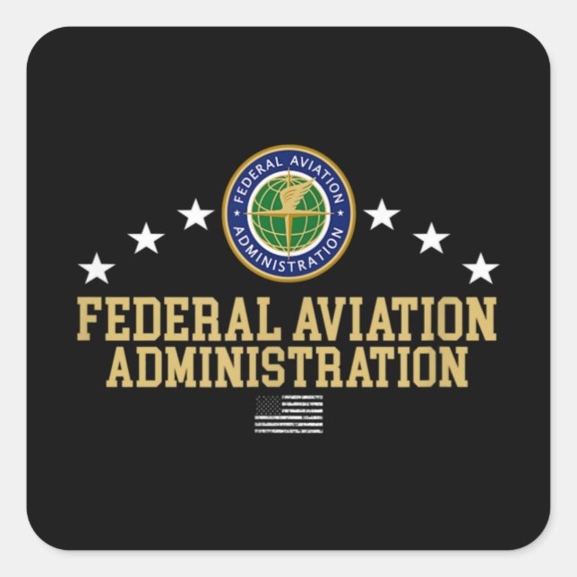 Federal Aviation Administration - FAA Square Sticker (Front)