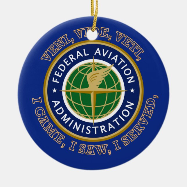 Federal Aviation Administration Shield Ceramic Ornament (Front)