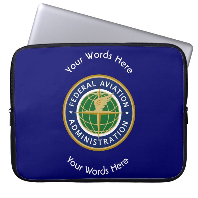 Federal Aviation Administration Shield Laptop Sleeve (Front)