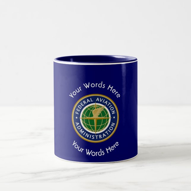 Federal Aviation Administration Shield Two-Tone Coffee Mug (Center)