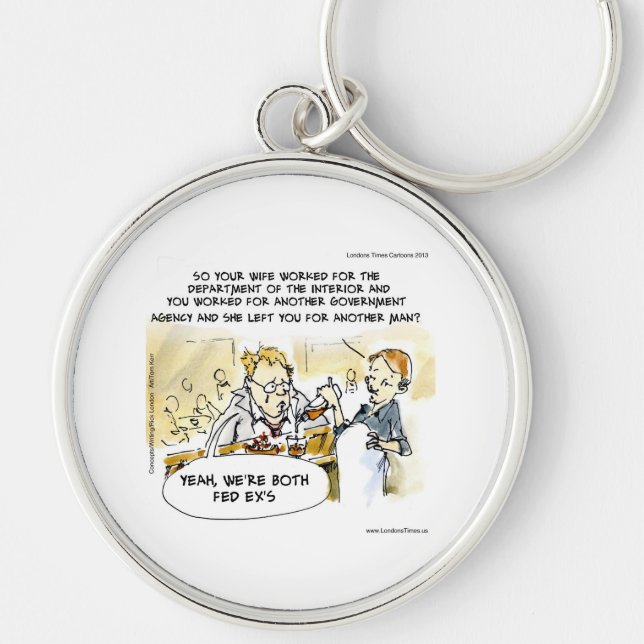 Federal Ex Spouse Funny Key Ring (Front)