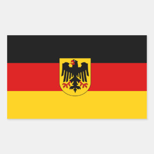 Federal Flag of Germany Rectangular Sticker