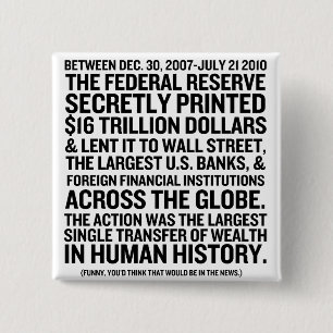 Federal Reserve Audit 15 Cm Square Badge