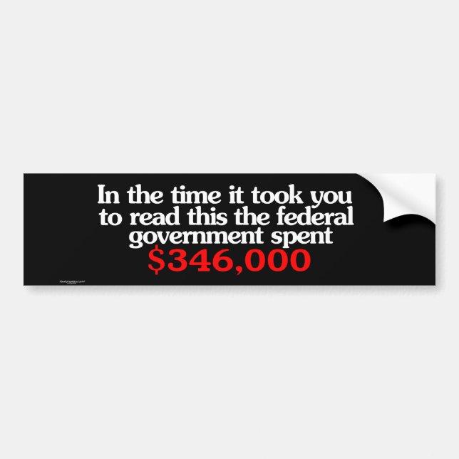 Federal Spending Bumper Sticker (Front)