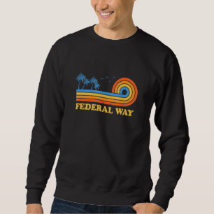 Federal Way Washington Summer Wa Tropical Us Citie Sweatshirt