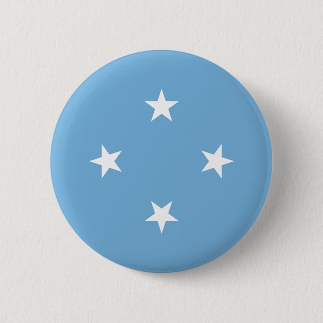 Federated States of Micronesia Flag 6 Cm Round Badge (Front)