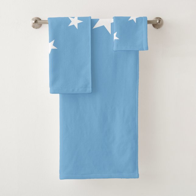 Federated States of Micronesia Flag Bath Towel Set (Insitu)