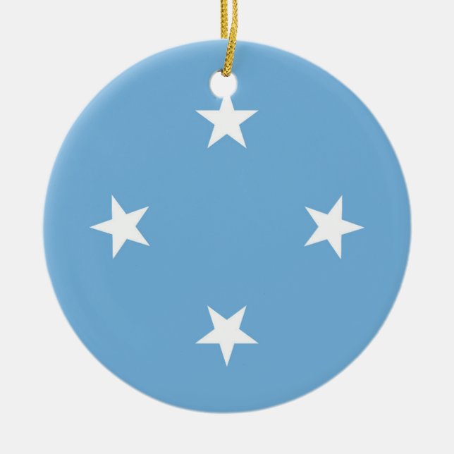 Federated States of Micronesia flag Ceramic Ornament (Front)