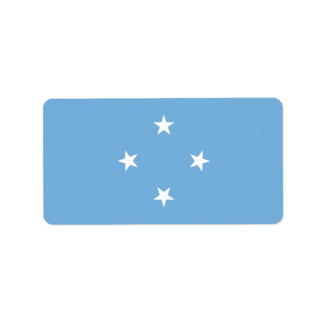 Federated States of Micronesia flag Label (Front)