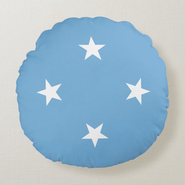 Federated States of Micronesia Flag Round Cushion (Front)