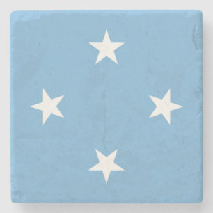Federated States of Micronesia Flag Stone Coaster