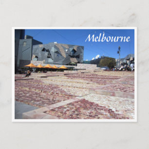 federation square courtyard postcard