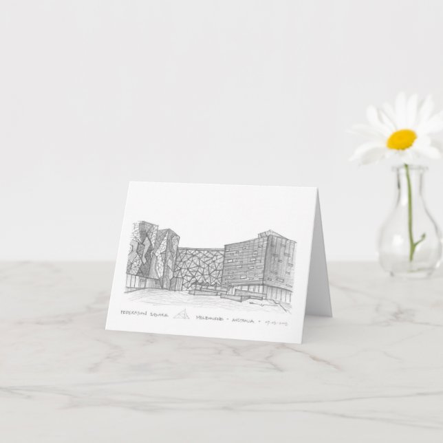 Federation Square, Melbourne, Australia Card (Small Plant)