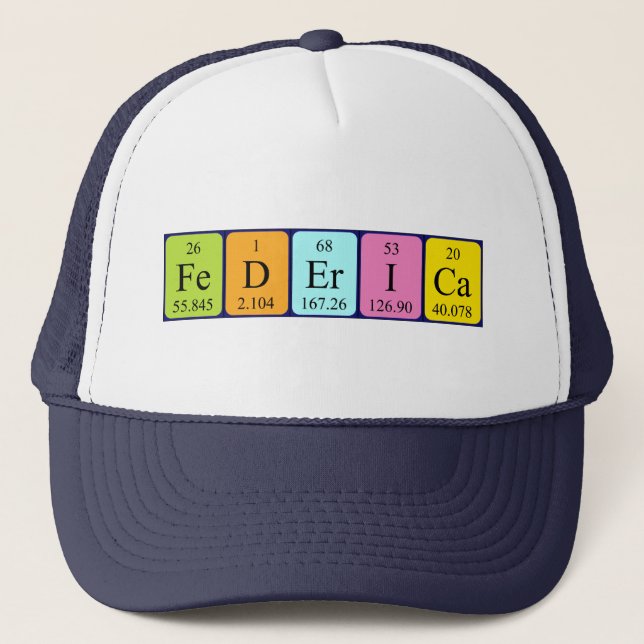 Federica periodic table name hat (Front)