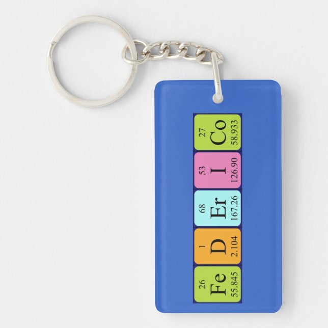 Federico periodic table name keyring (Front)