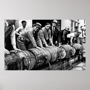FEDS DUMP PROHIBITION LIQUOR  1920s Poster