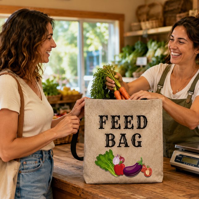 "FEED BAG" ALL-PURPOSE EVERYDAY USE TOTE BAG (Creator Uploaded)