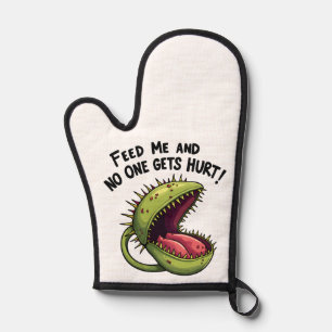 Feed Me and No One Gets Hurt Venus flytrap Plant Oven Mitt