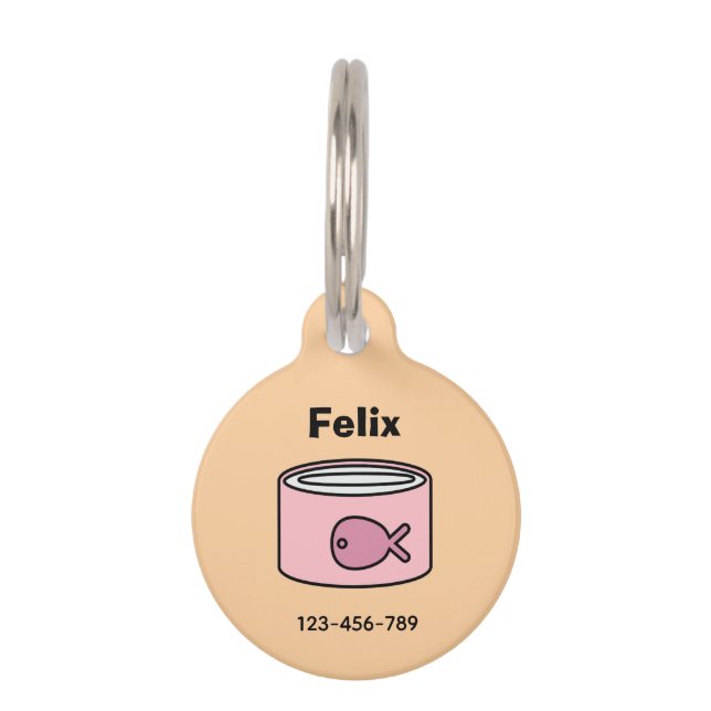 Feed Me! Cat Pet Tag (Front)