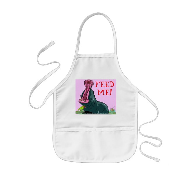 Feed Me!!  -Hungry Hippo -Apron 4 Kids Apron (Front)