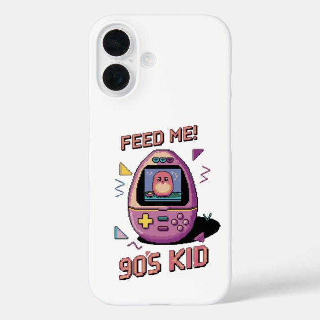 Feed Me! Retro Virtual Pet 90s Kid Pixel Art Case-Mate iPhone Case (Back)