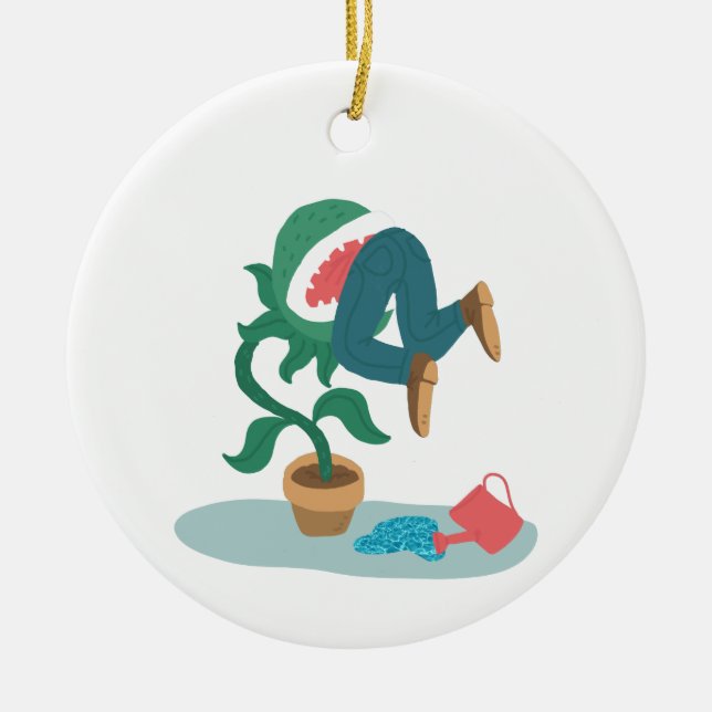 feed me venus flytrap ceramic tree decoration (Front)