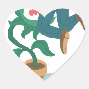 feed me venus flytrap heart sticker