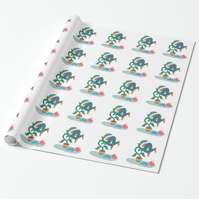 feed me venus flytrap wrapping paper (Unrolled)