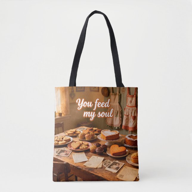 Feed My Soul: Cosy Kitchen Tote Bag (Front)