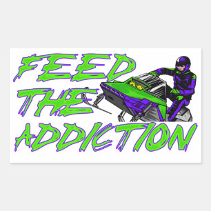 Feed The Addiction Rectangular Sticker