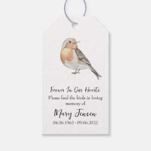 Feed the Bird Seed Packet Memorial Funeral Gift Tags