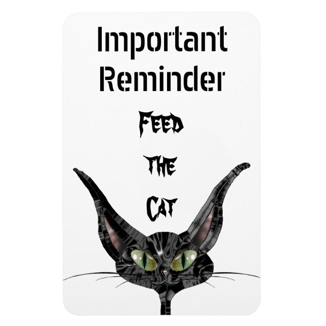 Feed the Cat Reminder Magnet (Vertical)