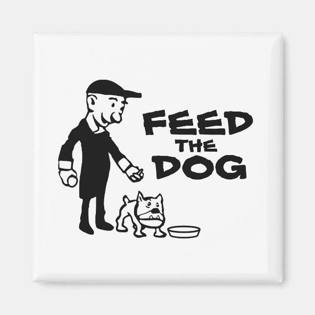 Feed the dog magnet (Front)