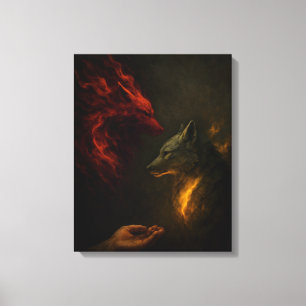 Feed the Right Wolf – Symbolic Canvas Art