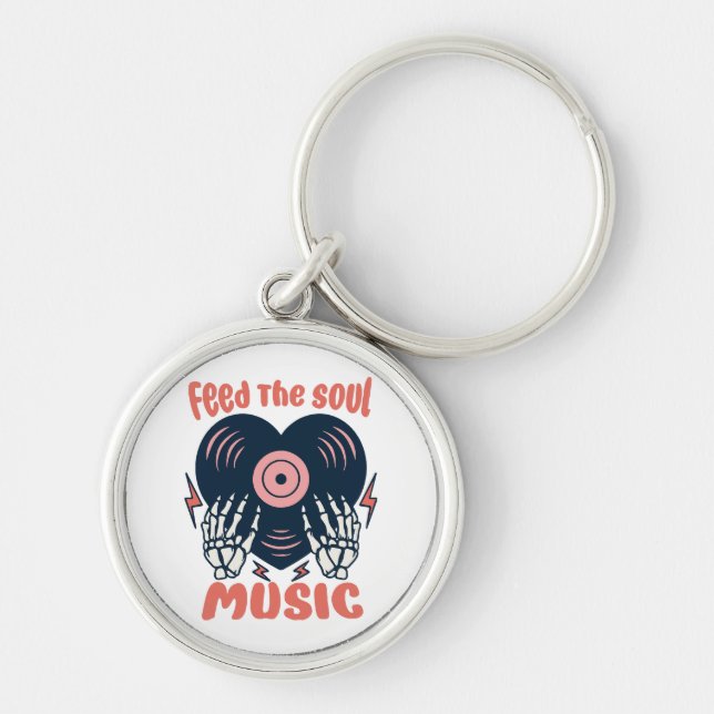feed the soul music key ring (Front)