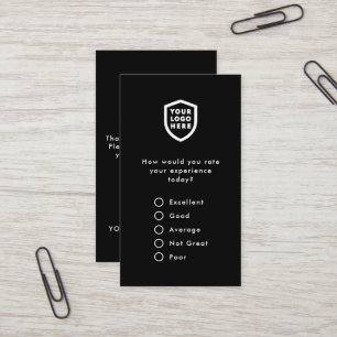 Feedback   Modern Minimalist Logo Survey Business  Business Card