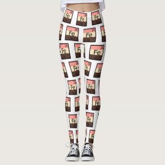 Feedee Iron Fe Periodic Table Pattern Leggings