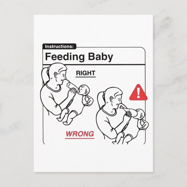 Feeding Baby Postcard (Front)