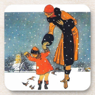 Feeding Birds in the Snow Coaster