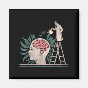 Feeding Brain Mental Health Awareness Prevent Magnet