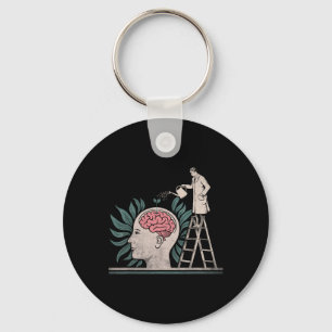 Feeding Brain Mental Health Awareness Prevent Suic Key Ring
