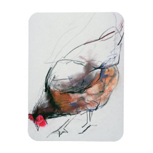 Feeding Hen Trasierra 1998 Magnet