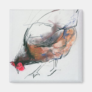 Feeding Hen Trasierra 1998 Magnet