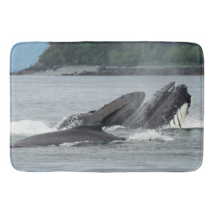 Feeding Humpback Whales Bath Mat