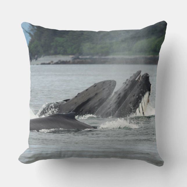 Feeding Humpback Whales Cushion (Front)