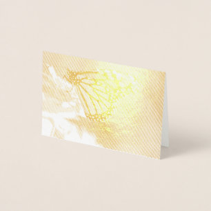 Feeding Monarch Butterfly Foil Card