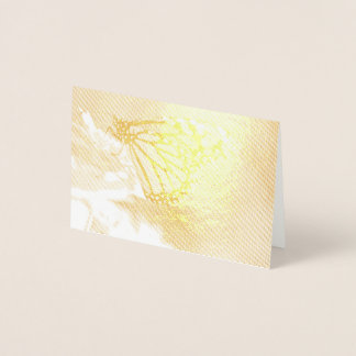 Feeding Monarch Butterfly Foil Card