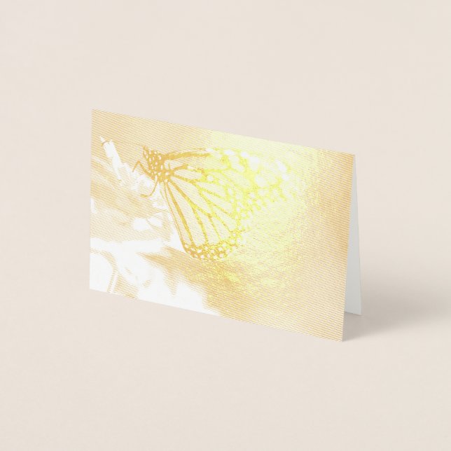 Feeding Monarch Butterfly Foil Card (Front)